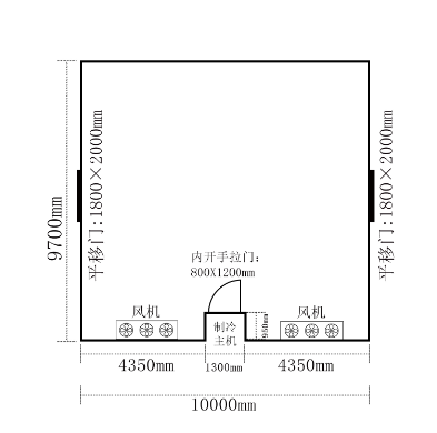 重庆江北39.4平米餐饮厨房冷库工程案列