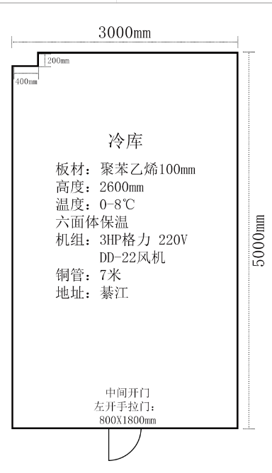 重庆綦江16平米农产品<a href='/tags/179.html' class='tagsall' title='保鲜库'>保鲜库</a>案列